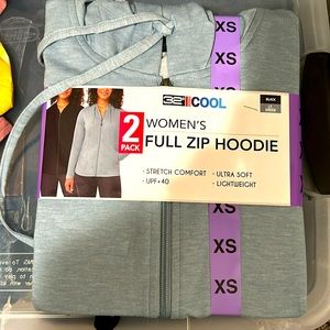 32 Degrees Cool Women’s Full Zip Hoodie 2 Pack
